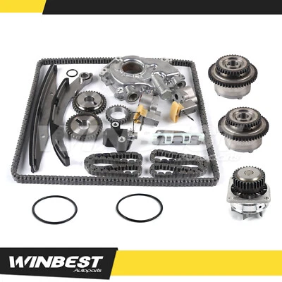 Cadena de distribución VVT piñón aceite bomba de agua para Nissan Frontier NV3500 Xterra 4,0 L  Foto 1 de 4