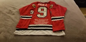 Camiseta deportiva de los Blackhawks roja firmada personalizada XL de los Chicago Blackhawks de la corte JSA con inscripción - Imagen 1 de 7
