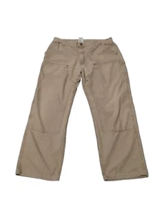 Herren 40x32 (38X29) Carhartt B195DKH Latzhose Passform Khaki Doppelkniehose - Bild 1 von 10