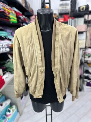 A&G Chaqueta De Piel Verdadera Usada Para Hombre Talla 62 Beige LLV63 - Imagen 1 de 4