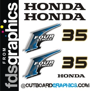 Honda BF35 35hp 4 stroke outboard engine decals/sticker kit - Picture 1 of 1