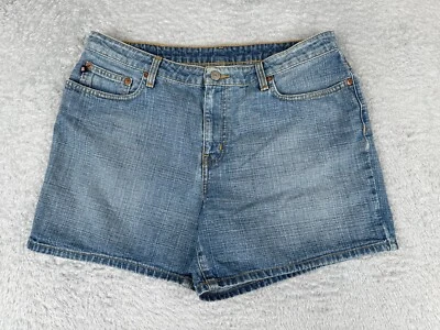 Polo Jeans Co Pantalones Cortos Mujer 12 Azul Denim 100% Algodón Chino Sábado Corto 32x5 Foto 1 de 4