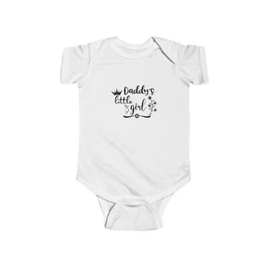 Daddy's Little Girl Infant Bodysuit, Cute Baby Shower Gift, Newborn Outfit, - Picture 1 of 13
