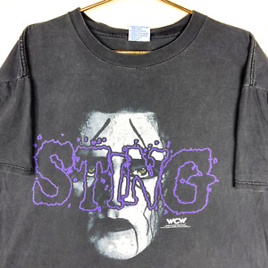 Vintage Sting Wcw T-shirt Extra Large 1999 Black Made In Usa Wrestling 90s