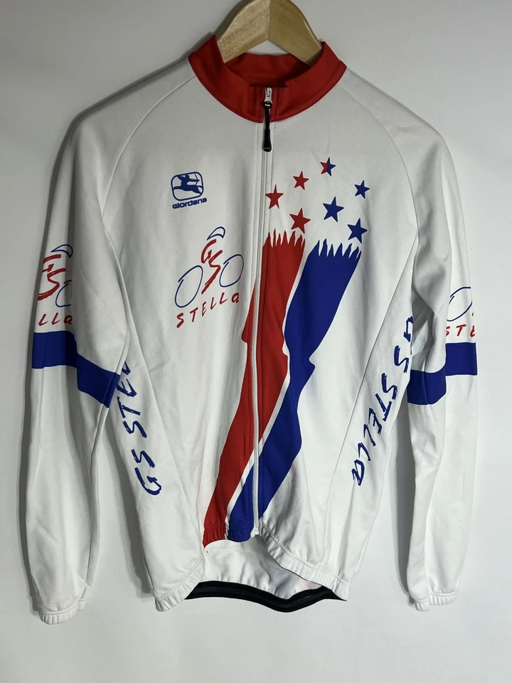Giordana Cycling Jersey GS Stella Long Sleeve | Ladies | White/Blue/Red | Medium - Image 1 of 4