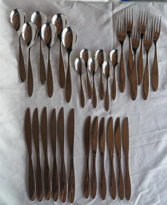 (30) Pcs Alessi for DELTA Airlines Stainless Flatware set 1st Class Italy made - Image 1 of 4