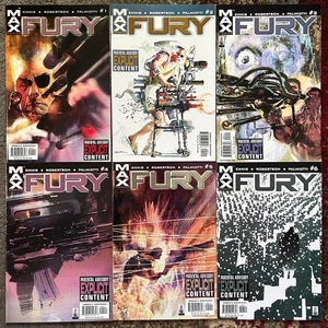 all 6 Fury by Garth Ennis 2001 MAX Marvel Comics Complete Series Excellent Cndtn - Picture 1 of 24