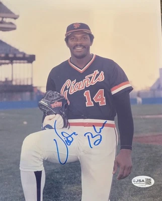 Foto autografiada de los Gigantes de San Francisco Vida Blue 8x10 certificado de autenticidad JSA Foto 1 de 4