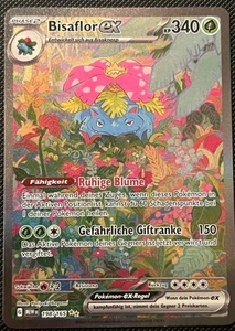 Pokemon Venusaur ex 198/165 151 MEW Ilustración Secreta Rara Alemana NM - Imagen 1 de 1