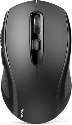 TECKNET Wireless Mouse (2.4G & BT5.0/3.0) Silent 4800 DPI Computer USB A & Bluet - Image 1 of 3