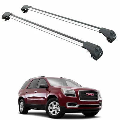 Barras transversales de techo para GMC Acadia/Denali 2010-2016 riel elevado aluminio plateado Foto 1 de 4
