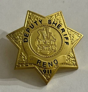 Vintage Reno 911 Television Show Metal Prop Police Badge - Comedy Central - Picture 1 of 1