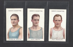 1915 ANTICHE CARTE TABACCO BOXER ORIGINALI OGDENS HOF BOXING 16,17,18 (TC2B1) - Foto 1 di 2