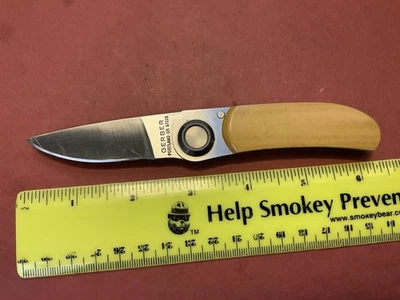 Cuchillo Gerber Paul 2PM Amarillo Micarta Modelo Temprano Foto 1 de 4