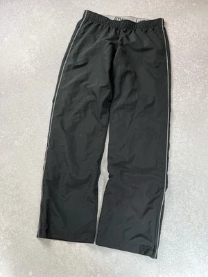 Vintage Nike Track Pants mens black y2k swoosh wide leg baggy windbreaker - Image 1 of 4