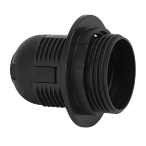 (BLACK) E27 Leichte Basissocket ABS -Material Hohe Temperatur Mit - Bild 1 von 24