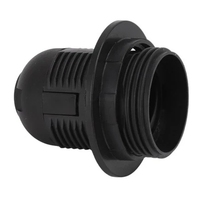 (BLACK) E27 Leichte Basissocket ABS -Material Hohe Temperatur Mit - Bild 1 von 4