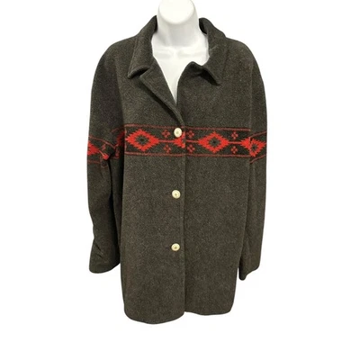 Montana Coat Company Chaqueta Azteca Suroeste Para Hombre Abrigo Grande de Vellón Hecho en EE. UU. Foto 1 de 4