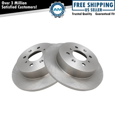 Rear Brake Rotors Set Solid For 2002-2003 Honda Civic - Image 1 of 4