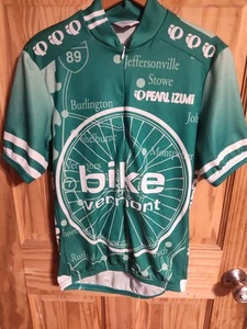 Pearl Izumi Cycling Jersey Bike Vermont Green Size MD Made In USA - Picture 1 of 7