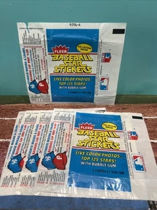 1981 Fleer Star Stickers Wax Wrappers (5 Total) - Picture 1 of 1