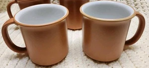 Crown Corning Japan 2 tazze tazzine da caffè bianco terracotta 12 oz set di 2 vintage - Foto 1 di 15