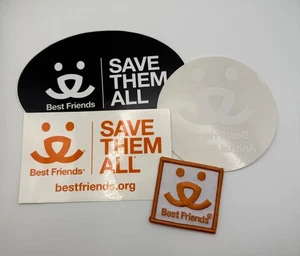 Lotto 5 Adesivi Best Friends Animal Society Decalcomania Logo Patch - Foto 1 di 6
