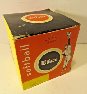 Vintage Wilson 16 inch Official Softball in Original Box A9216 Kapok Center - Picture 1 of 10