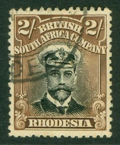 SG 214 Rhodesia 2/- negro y marrón, perf 14. CAT usado muy fino 120€ - Imagen 1 de 1