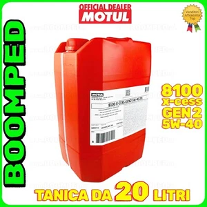 20 L olio motore MOTUL 5W40 8100 XCESS GEN2 VW 502.00 505.00 MB 229.5 A3/B4 MO44 - Foto 1 di 10