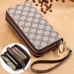 Wallet for Women Zip Around Phone Wallet Wristlet Travel Long Purse for Women US - Picture 1 of 9