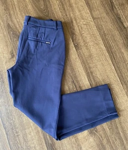 White House Black Market The Slim Ankle straight leg dress pants Navy Blue sz 00 - Picture 1 of 11