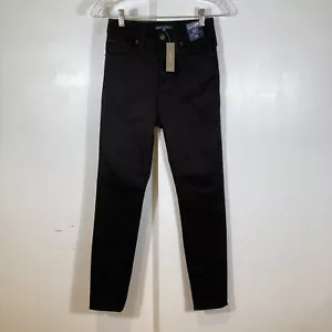 J. Pantalones de mezclilla ajustados Crew Mercantile con curvas talla 25 negros tiro alto nuevos con etiquetas - Imagen 1 de 9