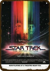 1979 STAR TREK THE MOTION PICTURE Vintage-Look **DEKORATIVE REPLIKA METALLSCHILD** - Bild 1 von 1