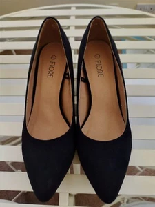 used ladies 4 Fiore black velvet shoes - Picture 1 of 5