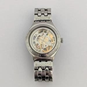 Swatch Irony Automatic Skeleton Watch Stainless Steel Working - Picture 1 of 11