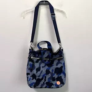 ShortyLOVE Wonder Blue Camo Large Crossbody Shoulder Bag Purse Zip Closure Tote - Picture 1 of 9