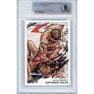 Antonio Silva Signed 2011 Topps UFC Moment of Truth #151 Card AUTO Beckett MMA - Picture 1 of 5