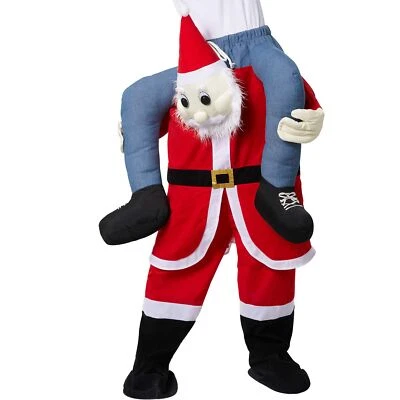 Unisex Kostüm Santa Claus Weihnachtsmann Aufsitzkostüm Huckepack Verkleidung neu