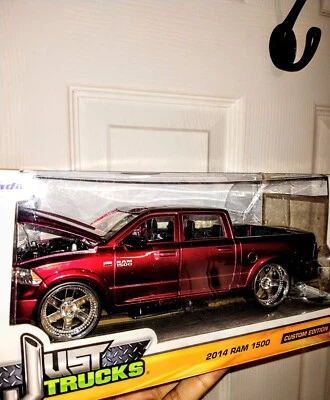 Jada Toy Just Trucks 1:24 Scale 2014 Dodge Ram 1500 Model Red Diecast  - Image 1 of 4