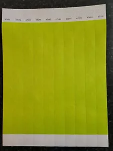 100 3/4" LIMETTENGRÜN TYVEK ARMBÄNDER, ARMBÄNDER FÜR VERANSTALTUNGEN, PAPIERARMBÄNDER - Bild 1 von 1
