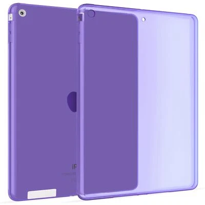 Trasparente Silicone Custodie Gomma Caso per Apple iPad 2/3/4 in Porpora - Immagine 1 di 4