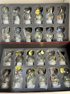 Set 24 Kansas University KU DANBURY MINT SNOW GLOBE Ornaments Football Basketbal - Picture 1 of 13