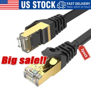 Cat 8 Ethernet RJ45 Cable Super Speed 40Gbps Patch LAN Network Gold Plated Lot - Picture 1 of 23