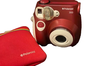 Película instantánea Polaroid PIC-300 cámara roja buen estado con estuche - Imagen 1 de 6