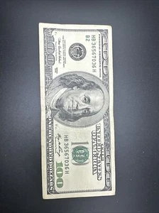 2006 A $100 US One Hundred Dollar Bill FRN Note (NYC Federal Reserve, DC PRINT) - Picture 1 of 10
