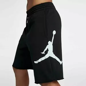 Mens Nike Air Jordan Jumpman Logo Fleece Shorts Black White AQ3115-010 S M 2XL - Picture 1 of 5