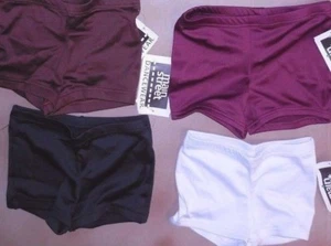 NUEVO SIN ETIQUETAS Pantalones Cortos Corte Niño Booty Pantalones Cortos Damas Spandex Baile Cheer - Imagen 1 de 13