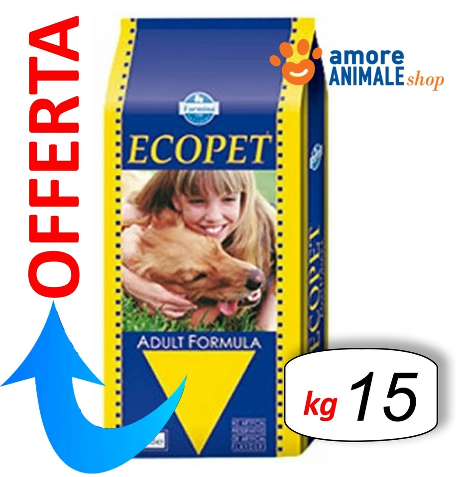 Farmina Dog Ecopet Adult → Pollo - 15 kg - Crocchette Per Cane, Mangime Cani - Immagine 1 di 1