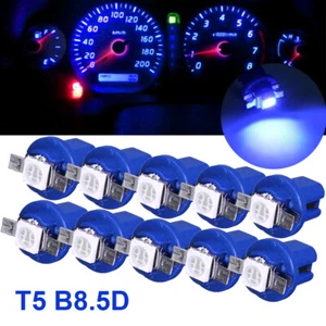 10pcs Blue T5 5050 1SMD B8.5D LED Dashboard Dash Gauge Instrument Light Bulb - Bild 1 von 13